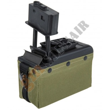 Caricatore Elettrico M249 - 2000 bb - Olive Green (D249 OD A&K)