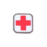 Patch PVC Medic Square - 25x25 mm - Red/White (EM5552 Emerson)