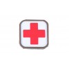 Patch PVC Medic Square - 25x25 mm - Red/White (EM5552 Emerson)