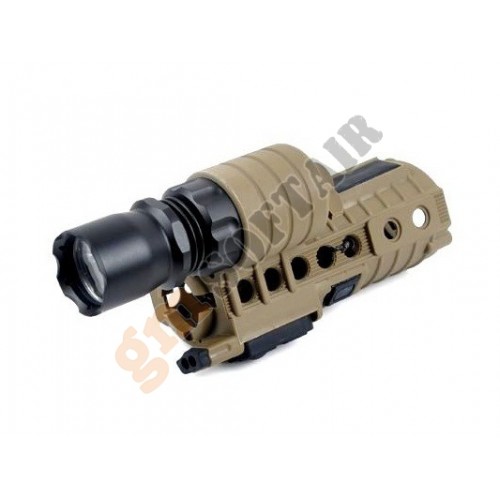 M4 Carbine Plastic Handguard with M500A Integrated Flashlight TAN (EX203 ELEMENT)