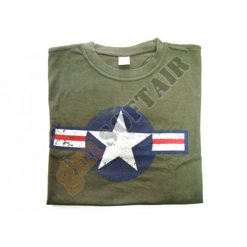 T-Shirt WWII USAF Green Size L (133504G-L FOSTEX)