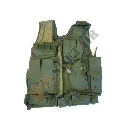 Tactical Vest con Fondina e Cinturone Verde (AB-778G GM)